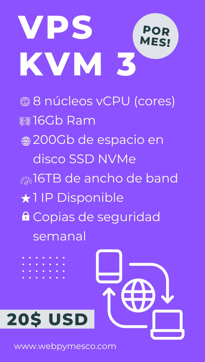 Servidor VPS dedicado hosting vps web administrador de sitios web en la nube 2.2